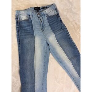 Kendall‎ + Kylie Ultra Babe Skinny Jeans Colorblock Blue Size 7 28